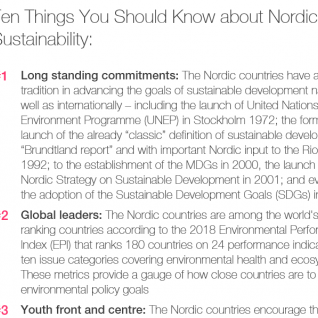10 things you should know about Nordic sustainability